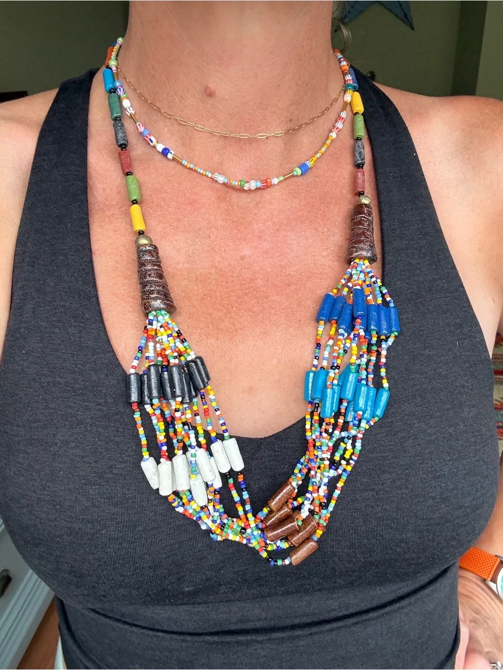 Multi-Color Beaded Statement Necklaces - Women Jewelry